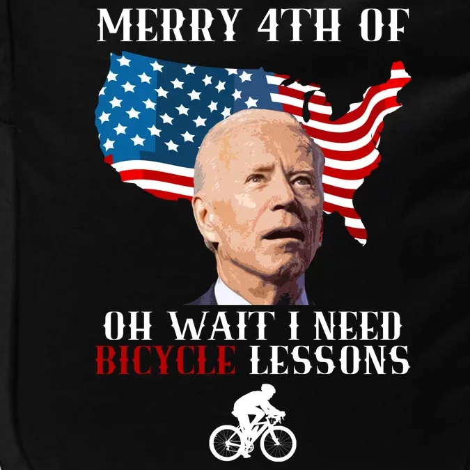 Funny Biden Bicycle Bike Lesson Merry 4th Of July Impact Tech Backpack