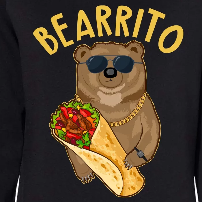 Funny Bearrito Bear Womens California Wash Sweatshirt