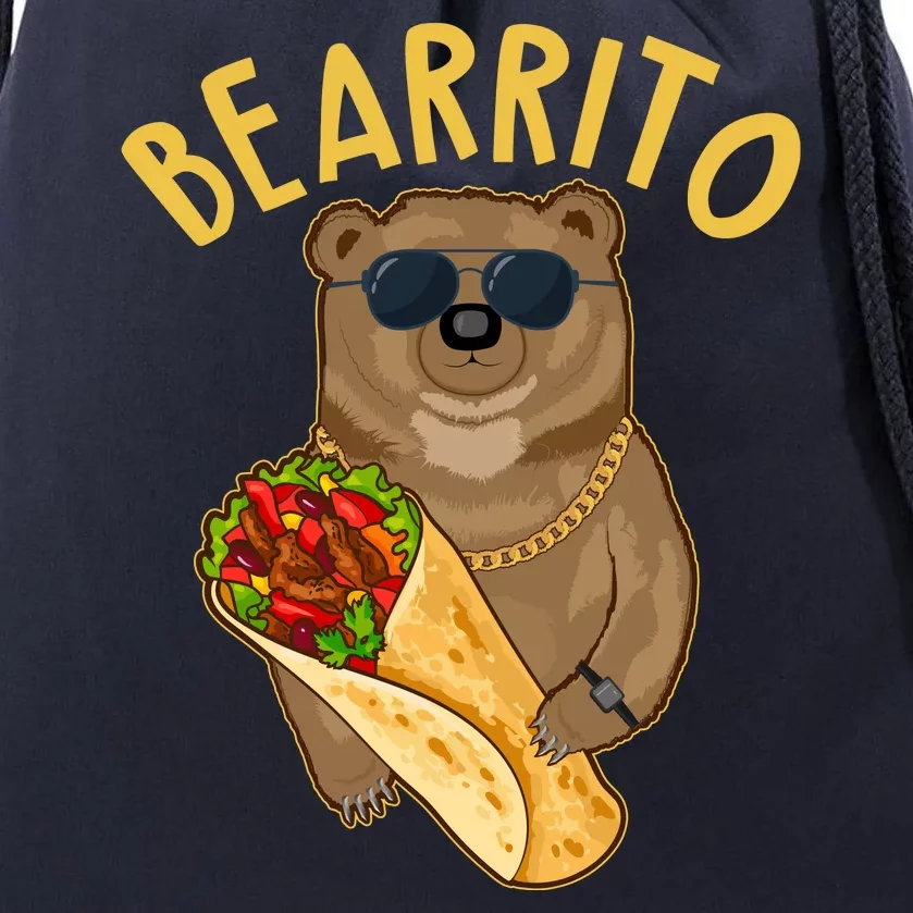 Funny Bearrito Bear Drawstring Bag