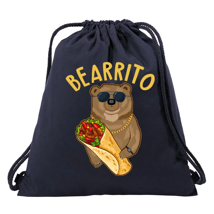 Funny Bearrito Bear Drawstring Bag