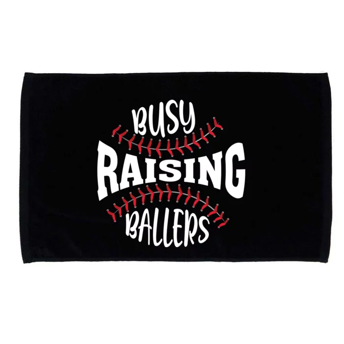 Funny Baseball - Busy Raising Ballers Microfiber Hand Towel