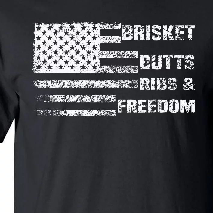 Funny Bbq Brisket Butts Ribs And Freedom Tall T-Shirt