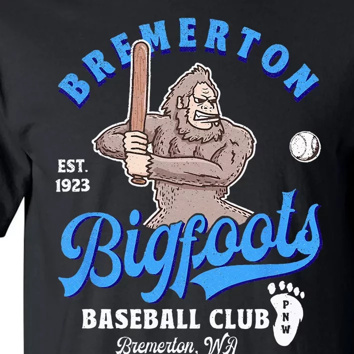 Funny Bigfoot Baseball Retro Minor League Baseball Team Tall T-Shirt