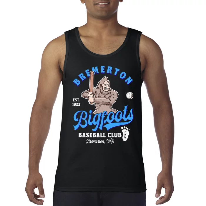 Funny Bigfoot Baseball Retro Minor League Baseball Team Tank Top