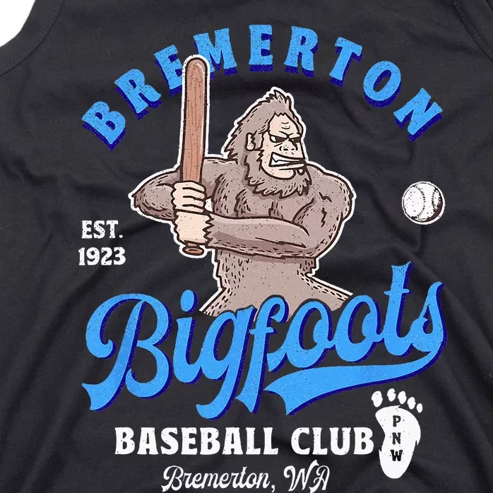 Funny Bigfoot Baseball Retro Minor League Baseball Team Tank Top