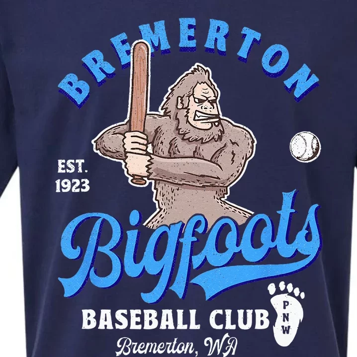 Funny Bigfoot Baseball Retro Minor League Baseball Team Sueded Cloud Jersey T-Shirt