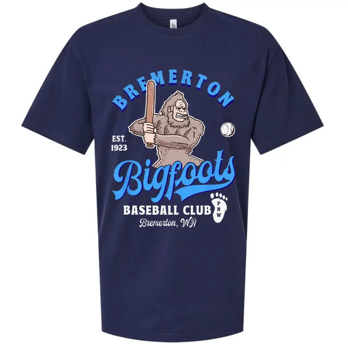 Funny Bigfoot Baseball Retro Minor League Baseball Team Sueded Cloud Jersey T-Shirt