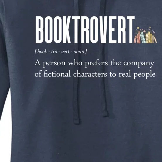 Funny Booktrovert Book Lover Bookish Reading Library Great Gift Women's Pullover Hoodie