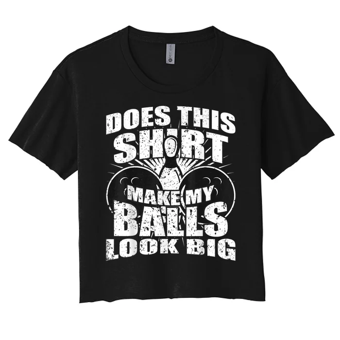 Funny Bowling Ball Gag Gift Bowling Women's Crop Top Tee