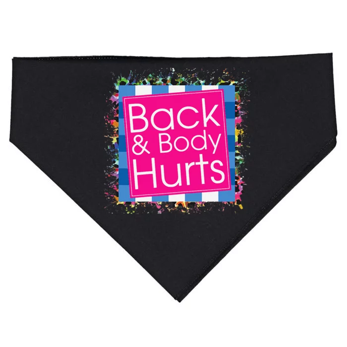 Funny Back Body Hurts USA-Made Doggie Bandana