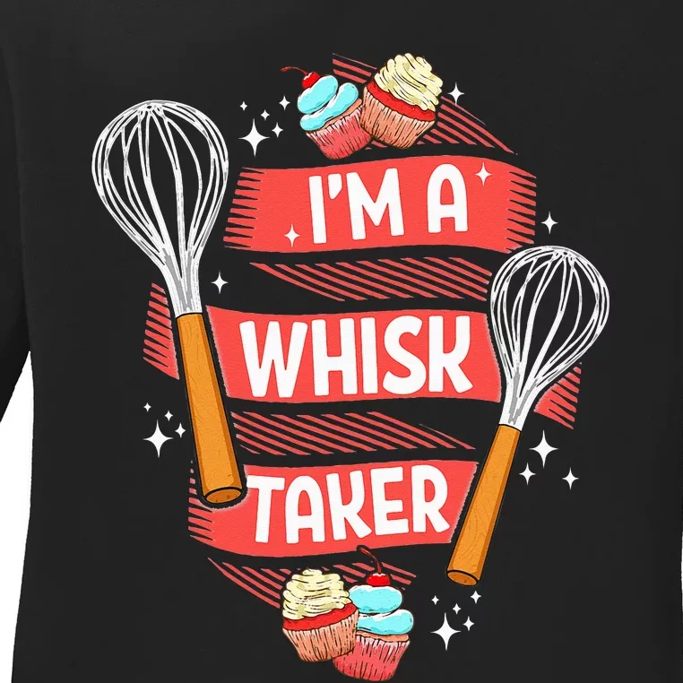 Funny Baking Baker Gift Whisk Pun Pastry Chef Cook Present Ladies Long Sleeve Shirt