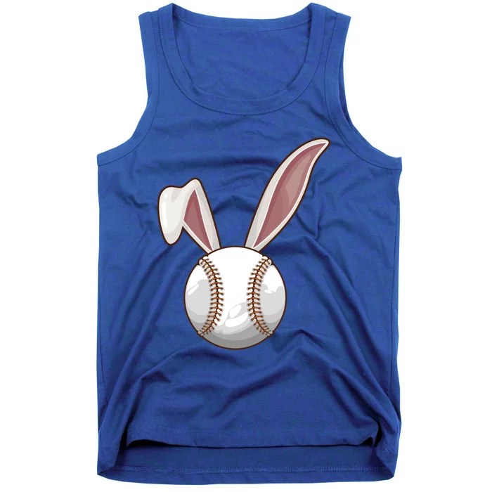 Funny Baseball Ball Catcher Happy Easter Day Bunny Gift Tank Top