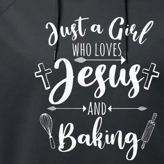 Funny Baking Baker Gift For Women Cool Jesus Christian Bake Performance Fleece Hoodie