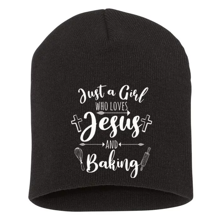 Funny Baking Baker Gift For Women Cool Jesus Christian Bake Short Acrylic Beanie