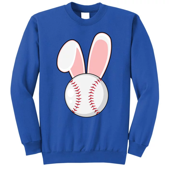 Funny Baseball Bunny Easter Gift Gift Tall Sweatshirt