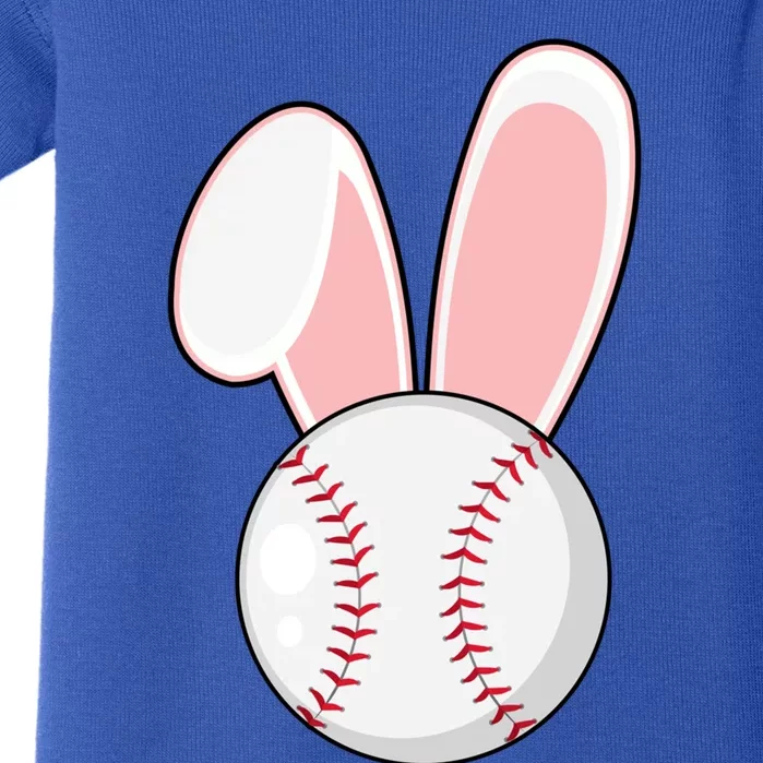 Funny Baseball Bunny Easter Gift Gift Baby Bodysuit