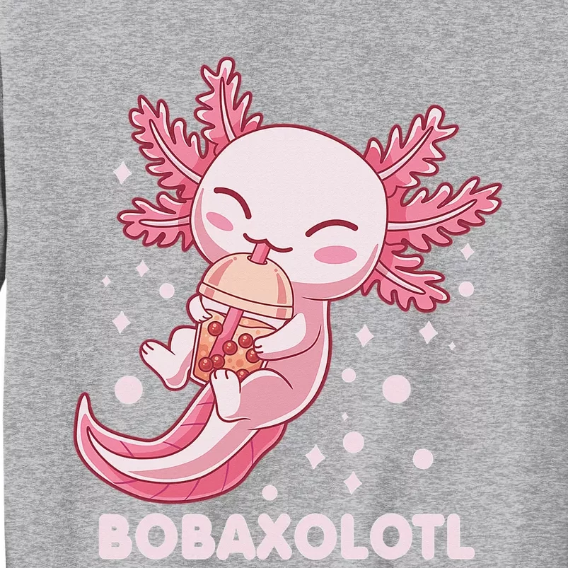 Funny Bobaxolotl Boba Tea Bubble Milk Kawaii Axolotl Anime Tall Sweatshirt