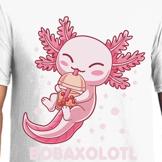 Funny Bobaxolotl Boba Tea Bubble Milk Kawaii Axolotl Anime Pajama Set