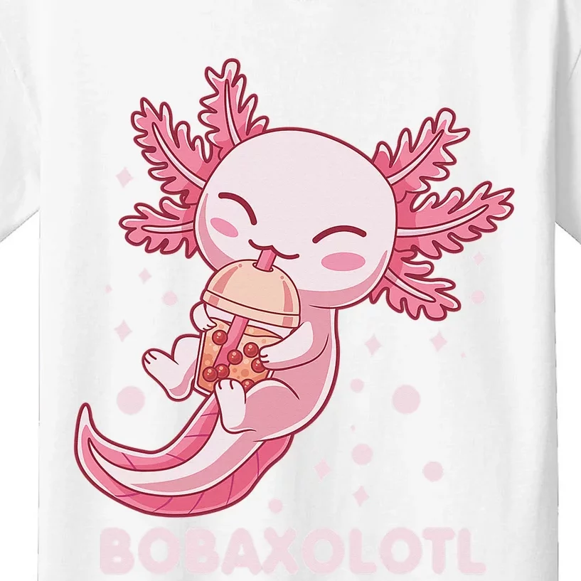 Funny Bobaxolotl Boba Tea Bubble Milk Kawaii Axolotl Anime Kids T-Shirt