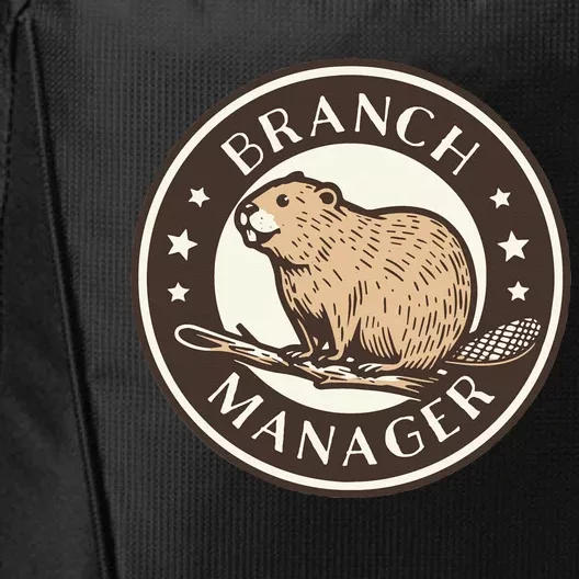 Funny Beaver Branch Manager Pun City Backpack