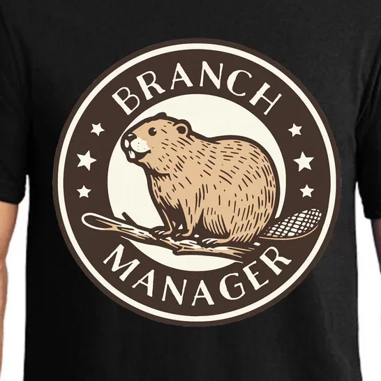 Funny Beaver Branch Manager Pun Pajama Set