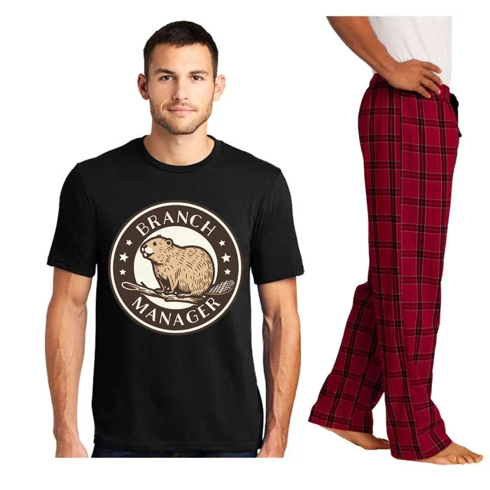 Funny Beaver Branch Manager Pun Pajama Set