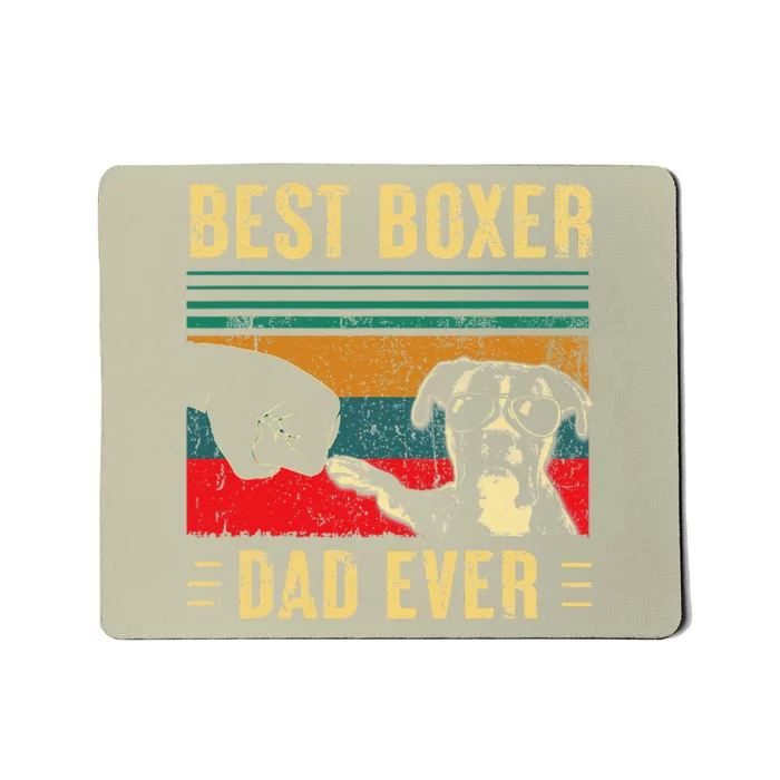 Funny Best Boxer Dad Ever Funny Boxer Dog Dad Fathers Day Mousepad