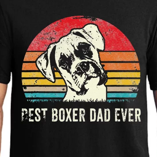 Funny Best Boxer Dad Ever Funny Boxer Dog Dad Fathers Day Gift Pajama Set