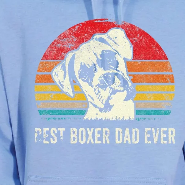 Funny Best Boxer Dad Ever Funny Boxer Dog Dad Fathers Day Gift Unisex Surf Hoodie