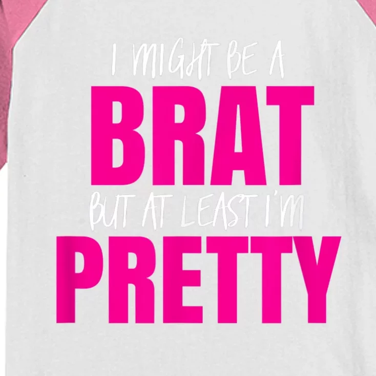 Funny Brat But Pretty Kids Colorblock Raglan Jersey