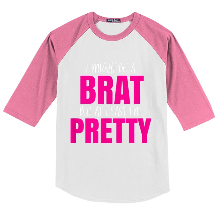 Funny Brat But Pretty Kids Colorblock Raglan Jersey