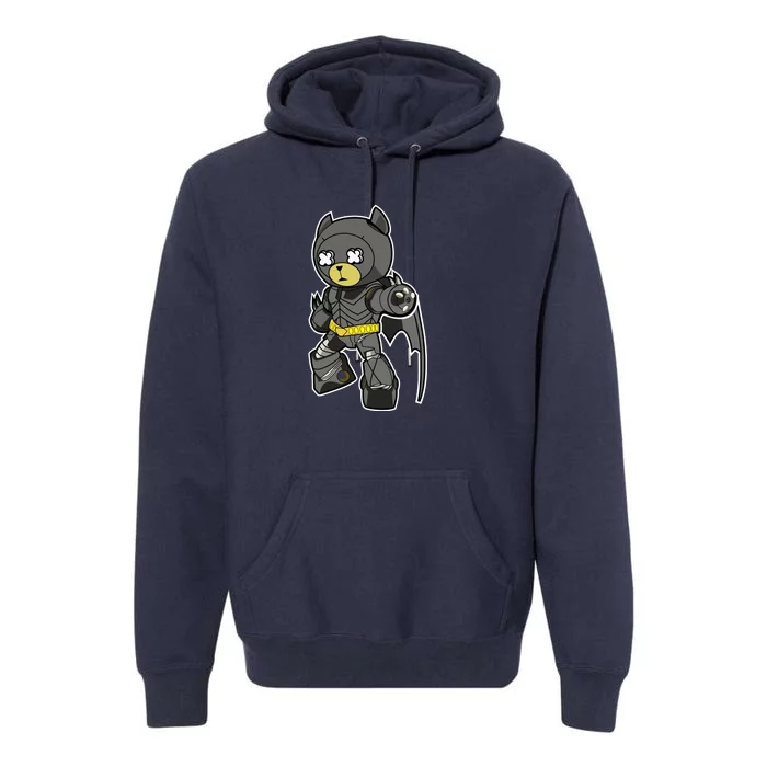 Funny Bear Bat Costum Premium Hoodie