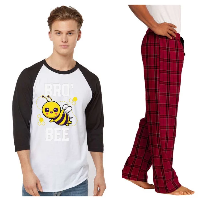 Family Bee Brother Bro Birthday First Bee Day Outfit Gift Raglan Sleeve Pajama Set