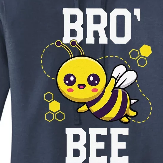 Family Bee Brother Bro Birthday First Bee Day Outfit Gift Women's Pullover Hoodie