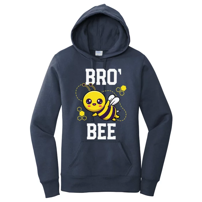 Family Bee Brother Bro Birthday First Bee Day Outfit Gift Women's Pullover Hoodie