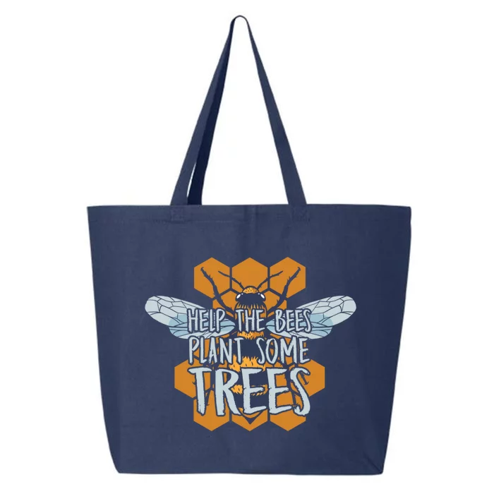 Funny Beekeeper Bee Cool Gift Help The Bees Plant Some Trees Gift 25L Jumbo Tote