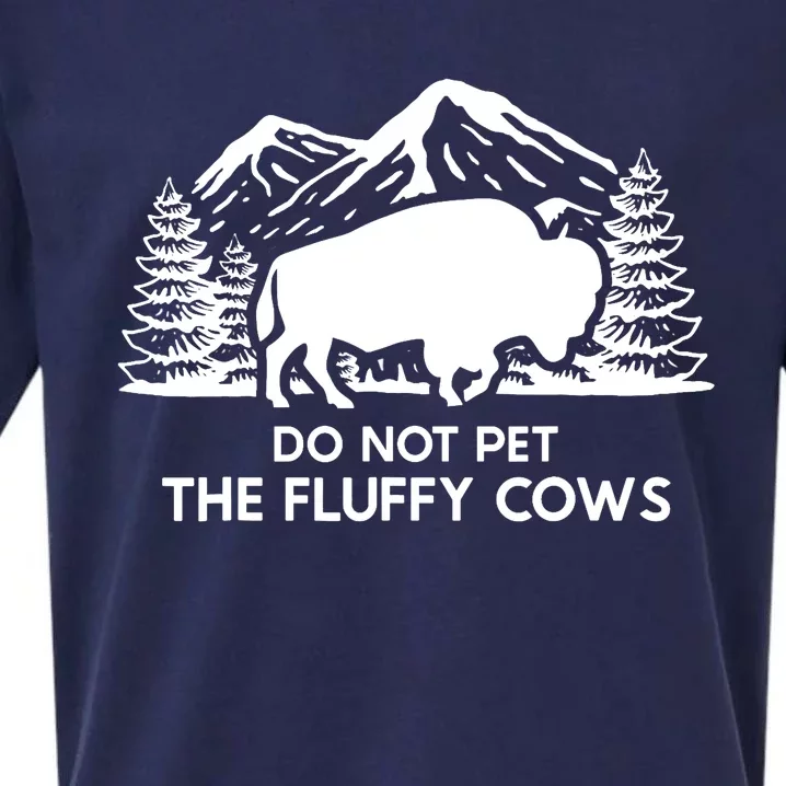 Funny Buffalo Bison Do Not Pet The Fluffy Cow Sueded Cloud Jersey T-Shirt