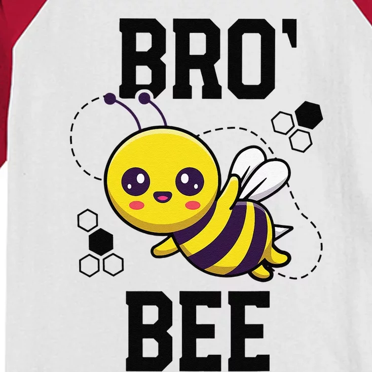 Family Bee Brother Bro Birthday First Bee Day Outfit Kids Colorblock Raglan Jersey