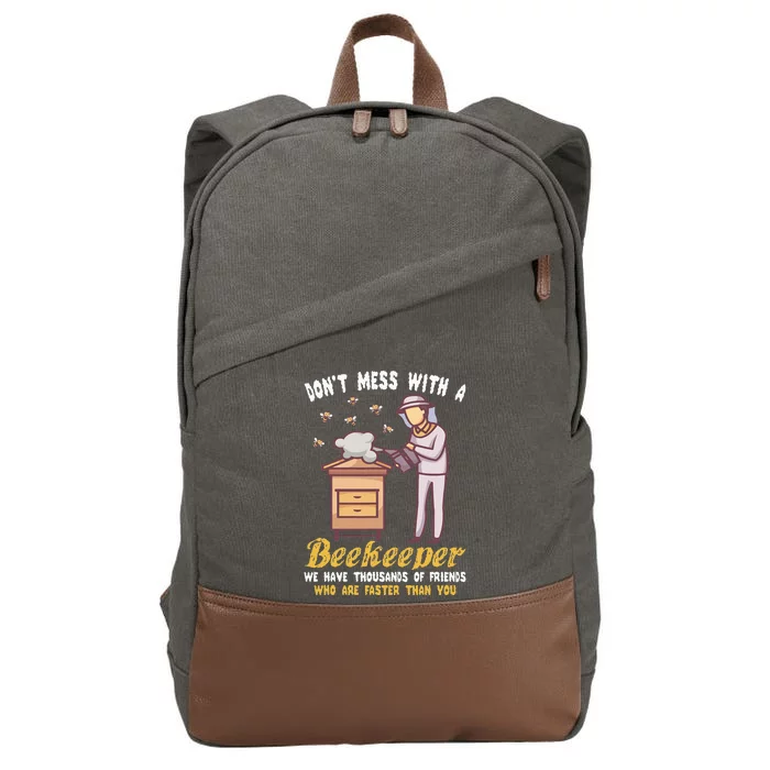 Funny Beekeeper Beekeeping Supplies Honey Bees Beehive Cotton Canvas Backpack