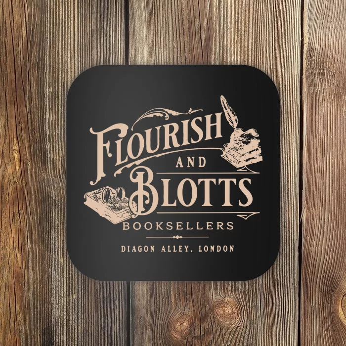 Flourish Blotts Bookish Hp Wizard Coaster