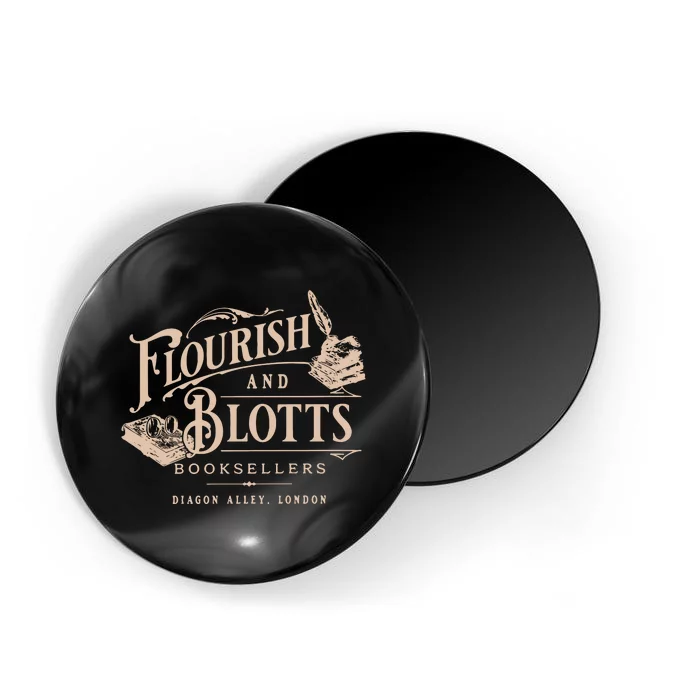 Flourish Blotts Bookish Hp Wizard Magnet