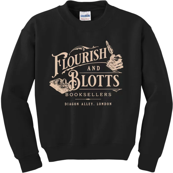 Flourish Blotts Bookish Hp Wizard Kids Sweatshirt