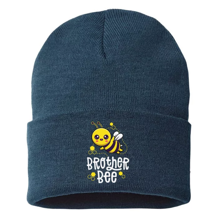 Family Bee Brother Bro First Bee Day Outfit Birthday Sustainable Knit Beanie