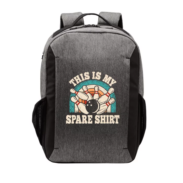 Funny Bowling Bowler Retro This Is My Spare Vector Backpack