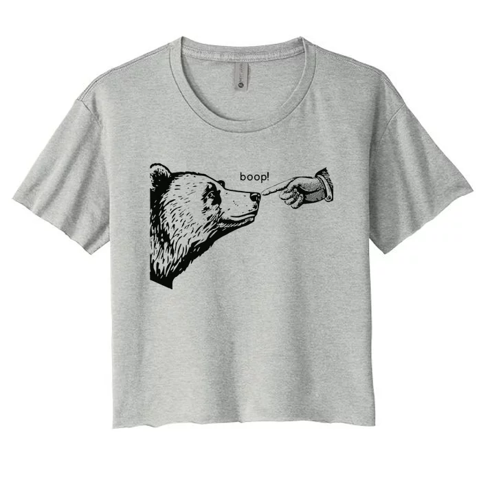 Funny Boop Bear Gift Women's Crop Top Tee