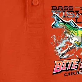 Funny Bass Bite Me Fishing Lures Dry Zone Grid Performance Polo