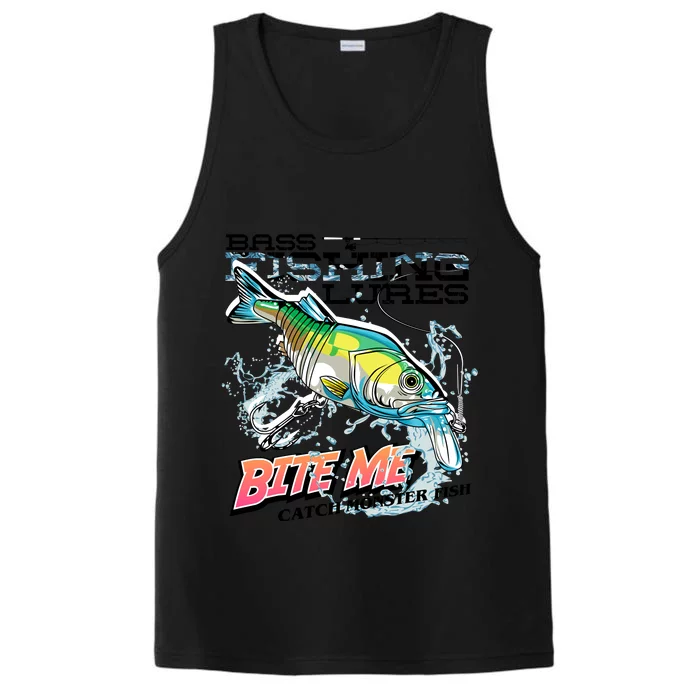 Funny Bass Bite Me Fishing Lures Performance Tank