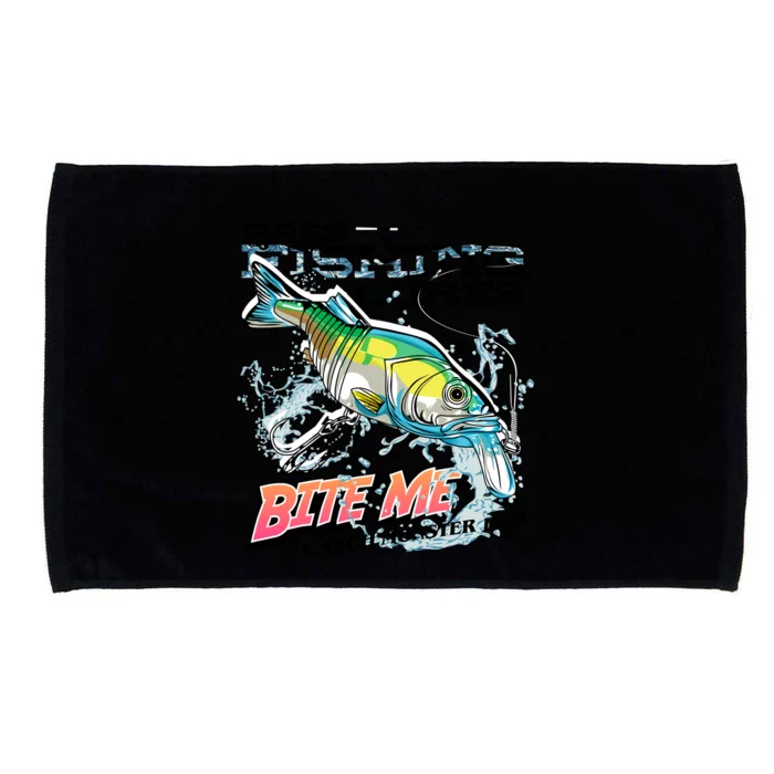 Funny Bass Bite Me Fishing Lures Microfiber Hand Towel