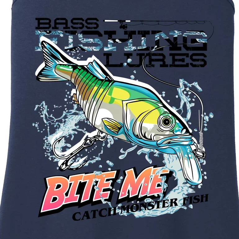 Funny Bass Bite Me Fishing Lures Ladies Essential Tank