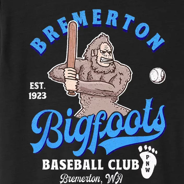 Funny Bigfoot Baseball Retro Minor League Baseball Team ChromaSoft Performance T-Shirt